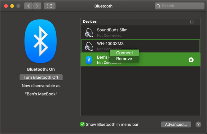 Mac Odstráňte zariadenie Bluetooth