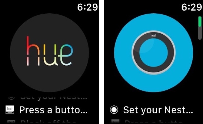 Hue and Nest Smart Watch Apps