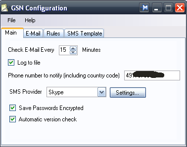 email sms notifier