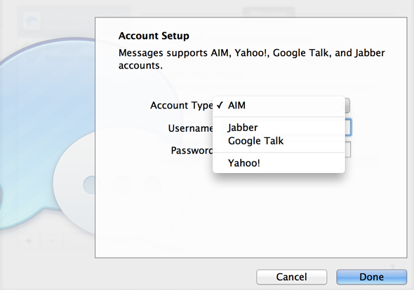 Bye Bye iChat: Začíname s novou aplikáciou OS X Messages [Mountain Lion] pridajte účty