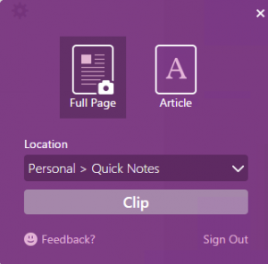 Odoslať do OneNote z prehliadača Chrome