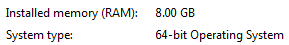 Systémové informácie nainštalovaná RAM