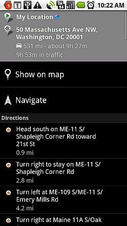 google maps navigation