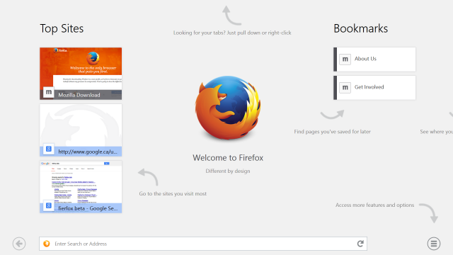 Firefox windows-8-touch-start-page