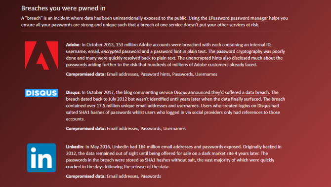 haveibeenpwned - boli moje online účty napadnuté?