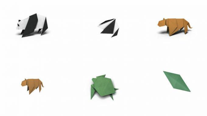 Balenie samolepiek Origami iMessage WWF