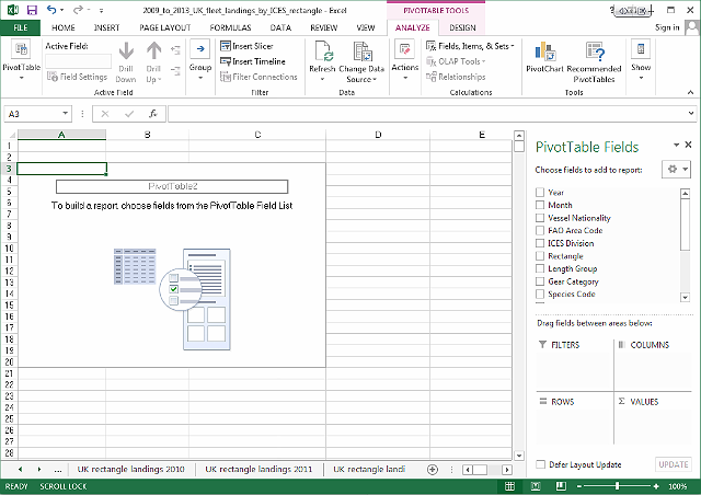 Kontingenčná tabuľka Excel 2013