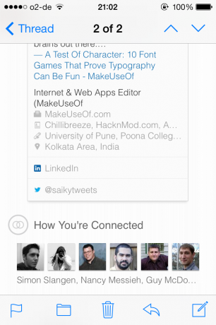 Prineste silu LinkedIn na váš iPhone Apple Mail s LinkedIn Intro 2013 10 24 21