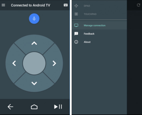 diaľkové ovládanie aplikácie Android TV