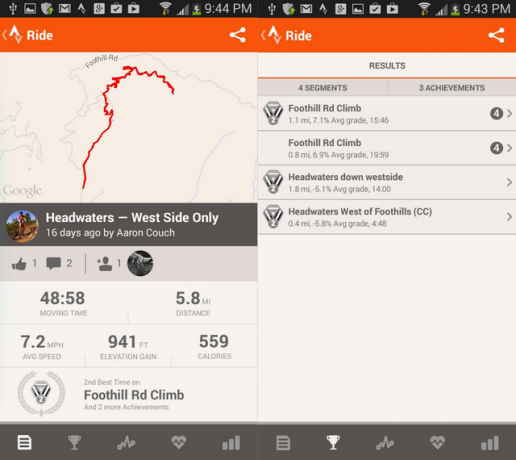 4 Strava - Prezrite si jazdu a segmenty