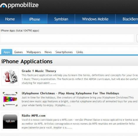 AppMobilize: Online adresár aplikácií pre mobilné telefóny appmobilize1