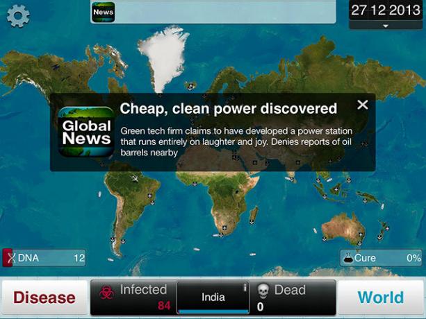 Vyberte chorobu a zničte ľudstvo v spoločnosti Plague Inc. komédia