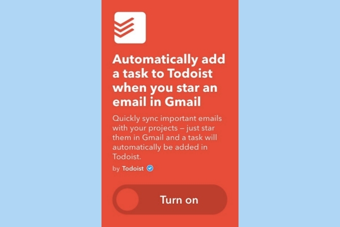 ifttt gmail todoistické úlohy