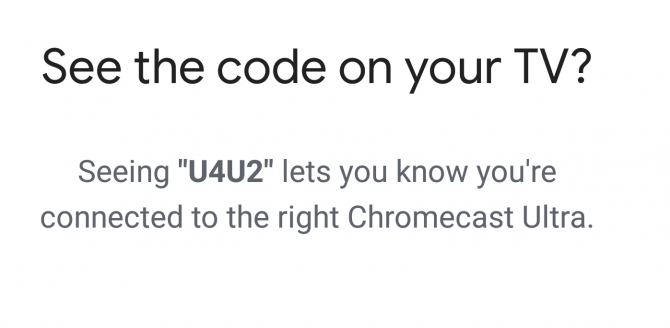 Chromecast-ultra-code