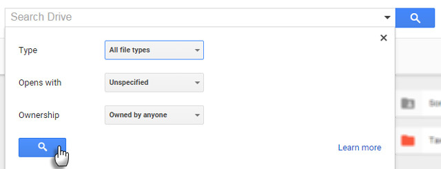 Na výkonové vyhľadávanie použite filtre Disku Google.