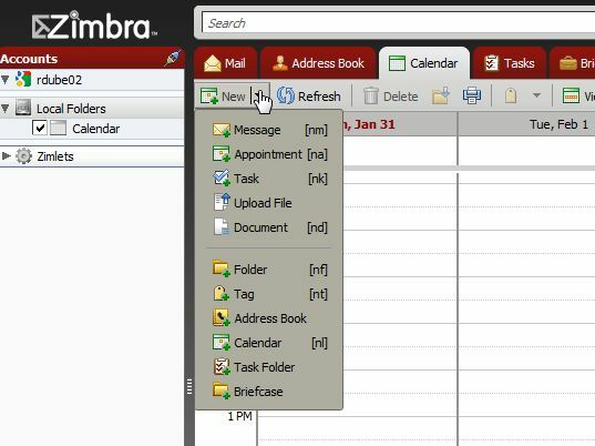 zimbra desktop