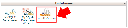 cPanel databázy-Options