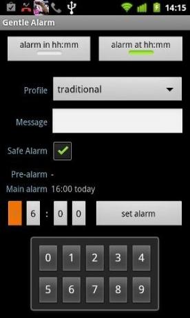 jemný alarm pre Android