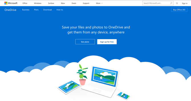 Screenshot OneDrive