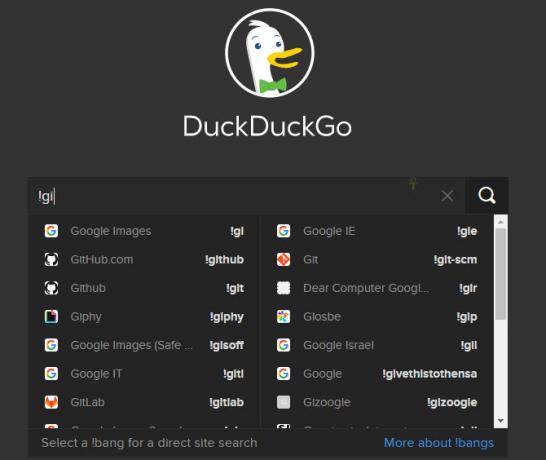 Zoznam rán DuckDuckGo !.