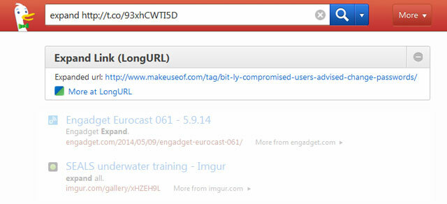 DuckDuckGo URL Expander