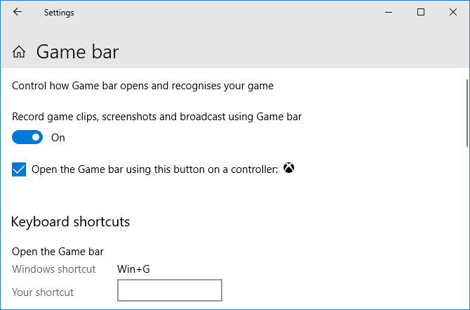 Nastavenia panela hier Windows 10