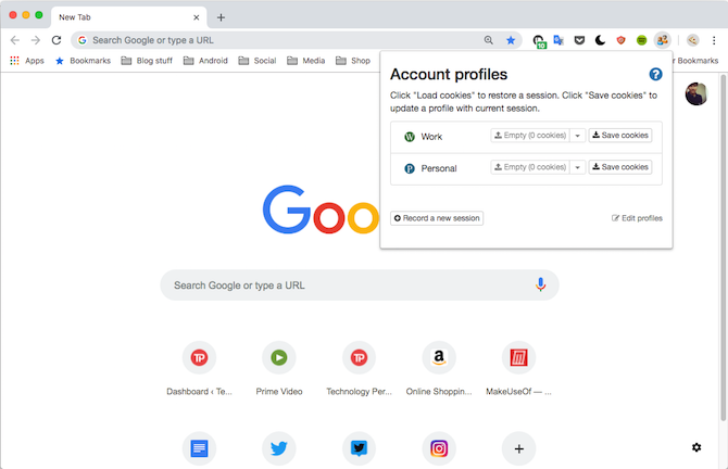 Jednoduché prepínanie účtov Rozšírenie Google Chrome