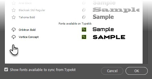 Fonty od Typekit