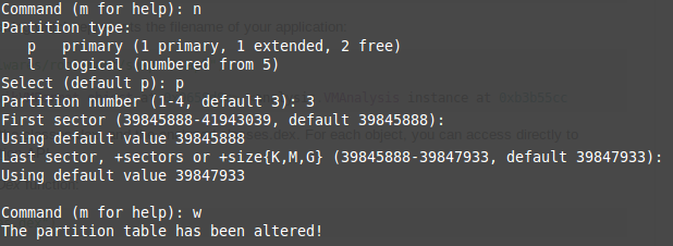 Muo-linux-fdisk-partition