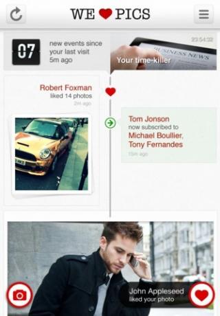 WeHeartPics: Získajte najdôležitejšie aktualizácie o svojich priateľoch pomocou fotografií