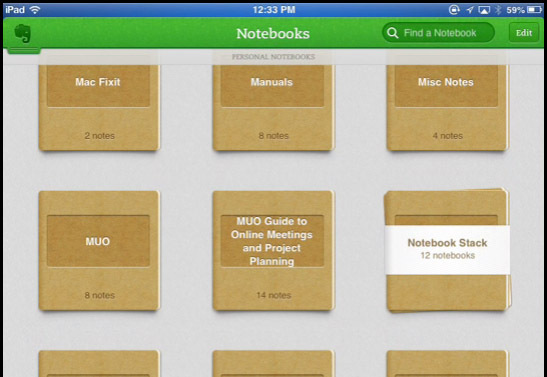 Evernote app ipad