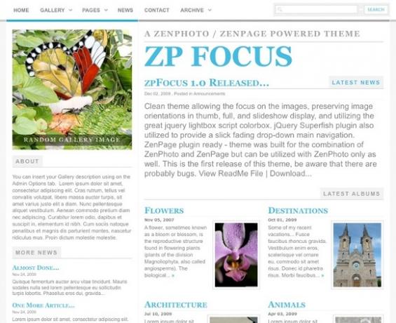 Zdieľajte viac ako len fotografie s programom Zenphoto a Zenpage CMS Plugin zpfocus