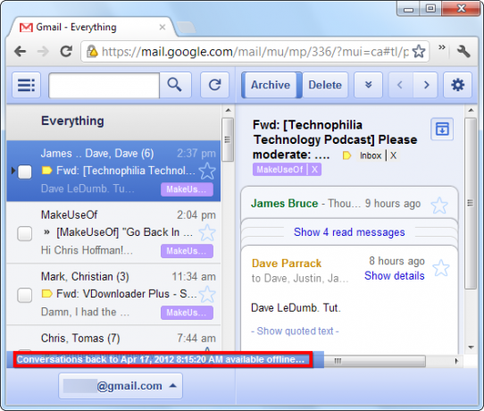 google mail offline