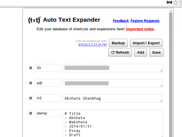 auto-text-expander-chróm-rozšírenie