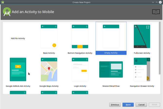 Android vytvorí aplikáciu androidstudio newproject3