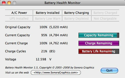 monitor batérií macbook