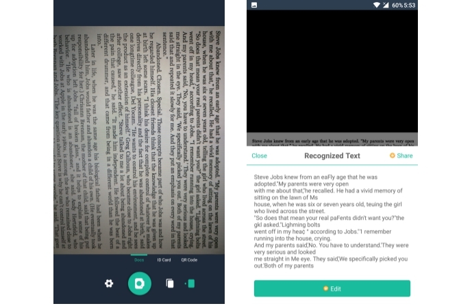 Najlepšie OCR aplikácie Android extrahovať text