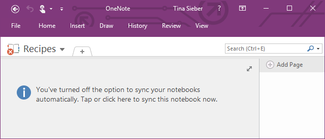 Synchronizácia OneNote je zakázaná