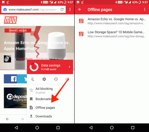 ukladajte stránky offline pomocou sekcie Opera mini - offline stránky