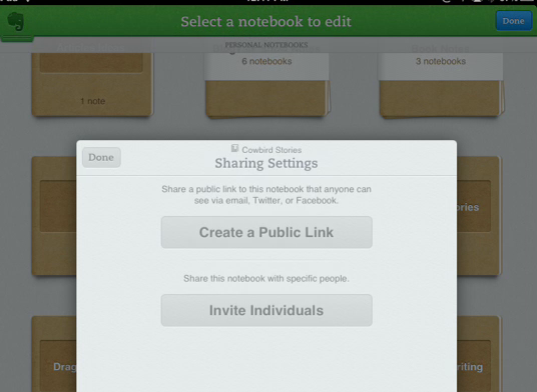 Evernote app ipad