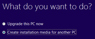 Windows Media Creator možnosť