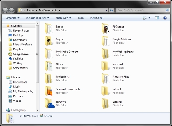 farebný kód Windows Explorer