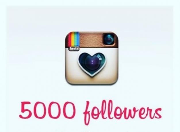 5 000 sledujúcich na instagrame