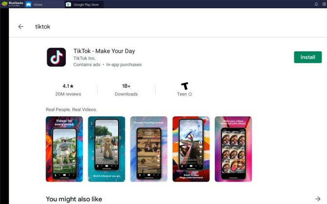 Bluestacks Obchod Google Play TikTok