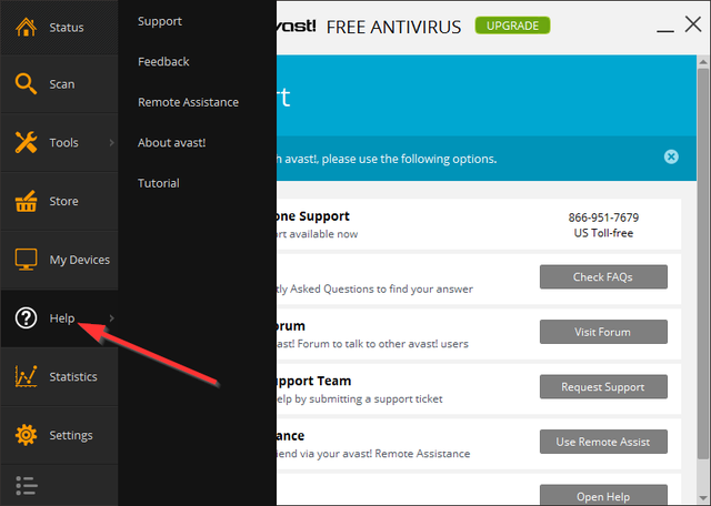 Avast - Pomoc