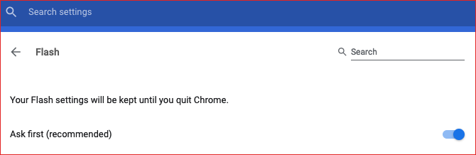 povoliť Flash na karte Nastavenia Google Chrome