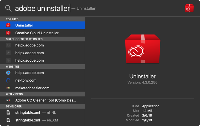 Vyhľadajte Uninstaller Mac