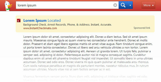 Generátor Ipsum DuckDuckGo Lorem