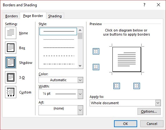 Ako vytvárať profesionálne správy a dokumenty v Microsoft Word Border and Shading