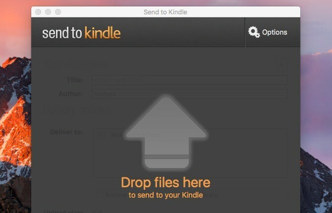 Amazon Send to Kindle